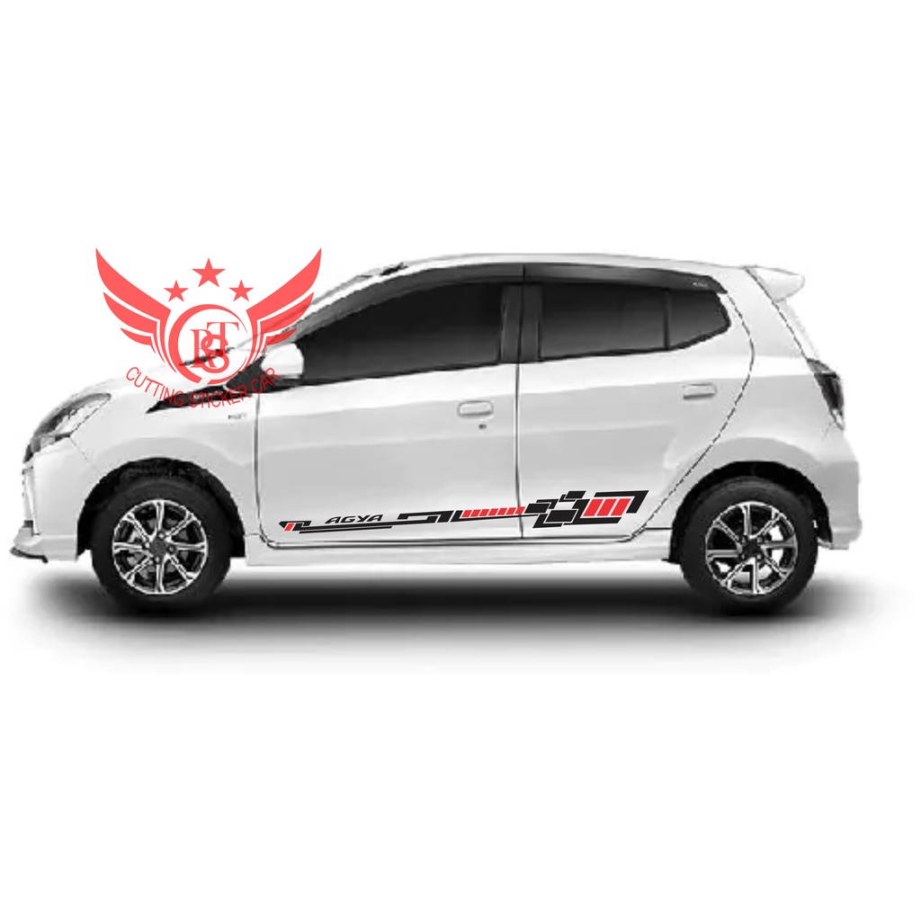 sticker stiker mobil agya cutting sticker mobil agya yaris agya all tipe