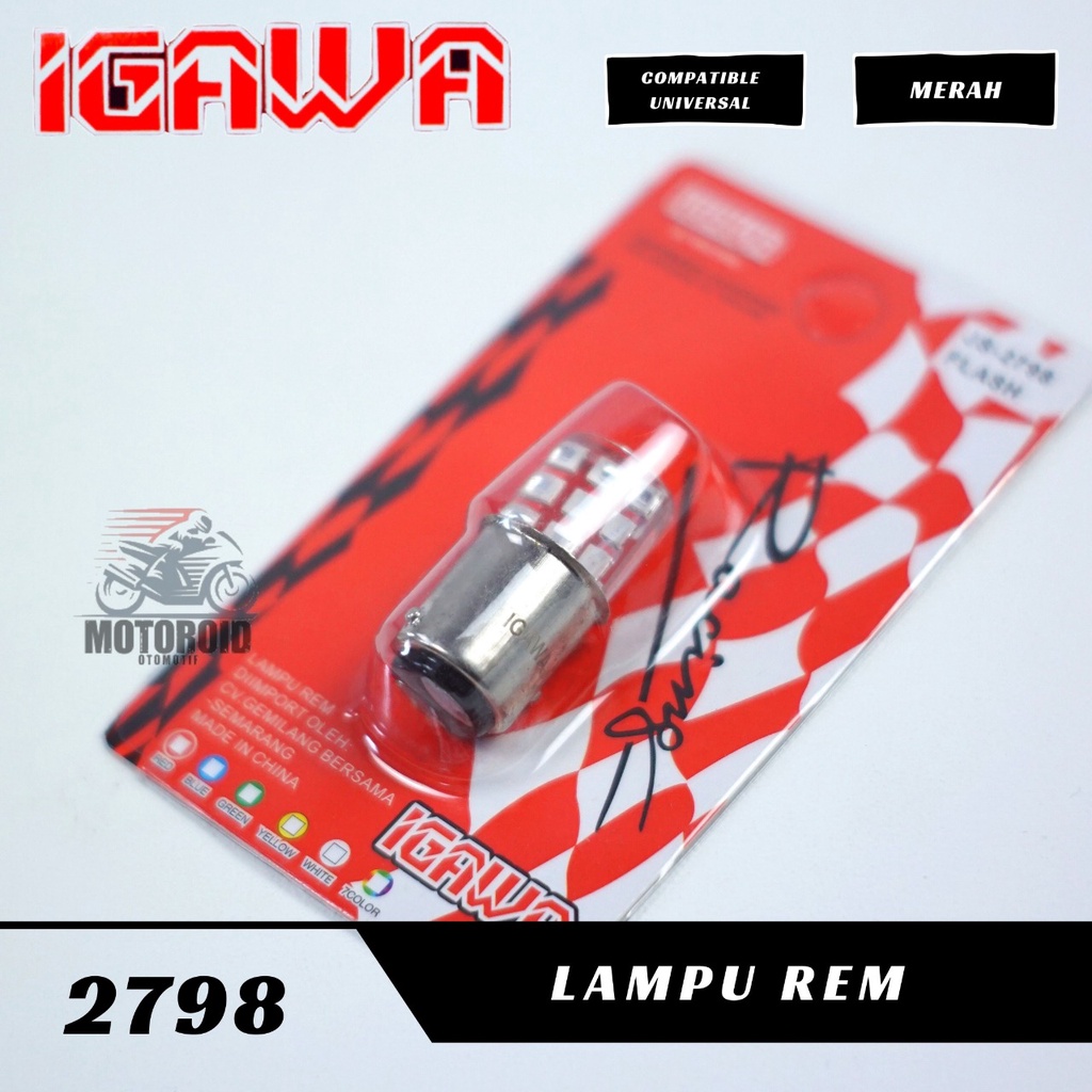 lampu belakang igawa stop lamp motor pnp langsung pasang universal stop lamp flash kedip