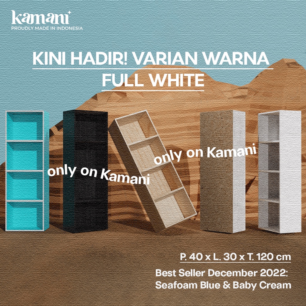 5 WARNA UNIK Rak 4 Susun Cubic Lemari Serbaguna / White Silver Rak Buku Original / Rak Baju Kost Kos