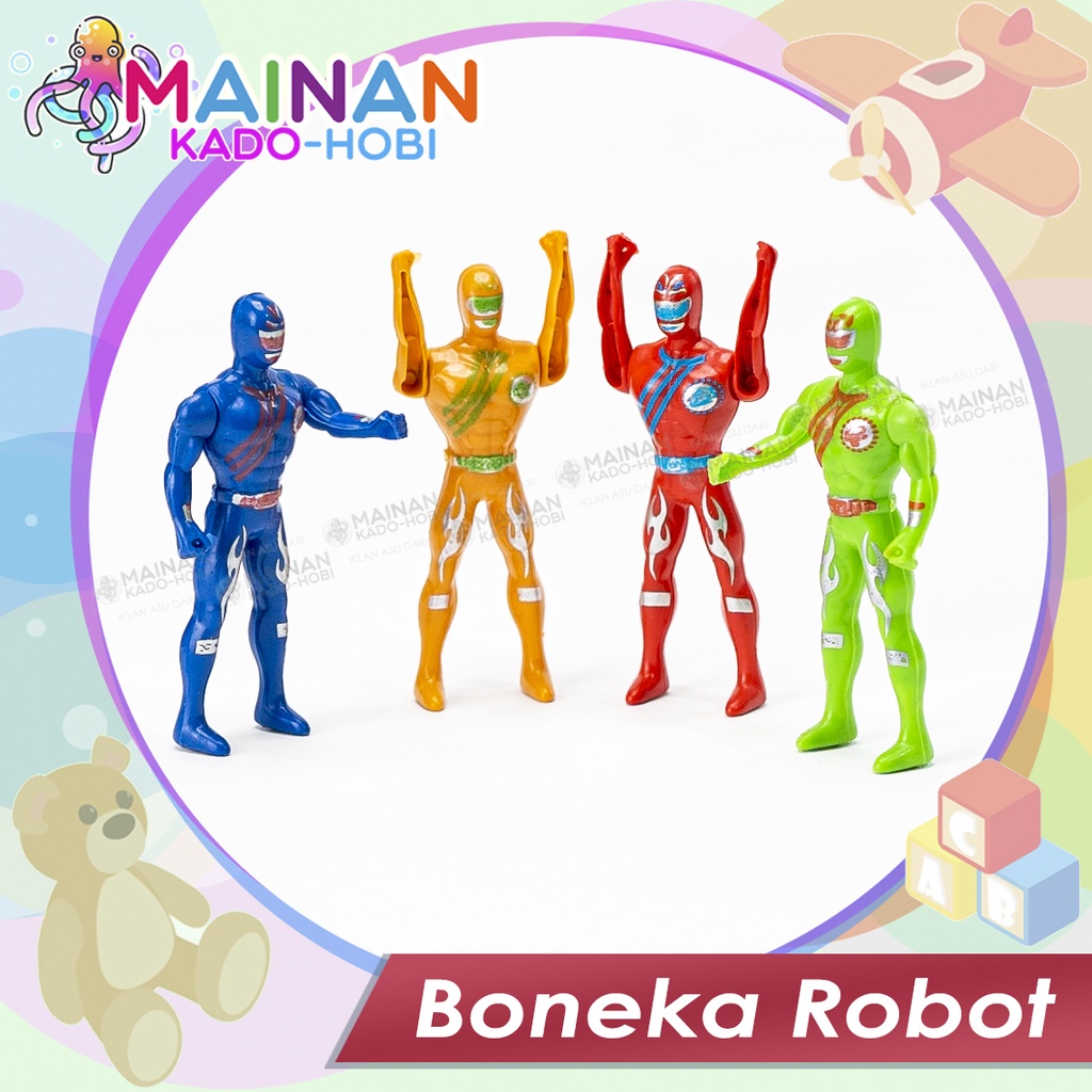 MAINAN ANAK LAKI MINIATUR SUPERHERO BONEKA ROBOT POWER RANGER