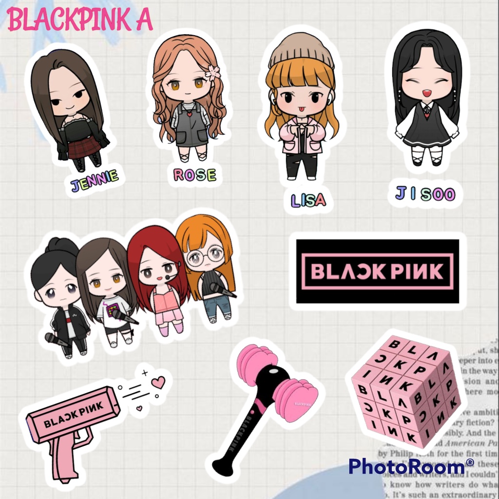 Sticker Tumblr Pack Kpop Black Pink Boy Band NCT Red Velvet Trasure Girl Band Sticker Pack Waterproof Tumblr  Hiasan Laptop Notebook Tumbler Case Hp DIY