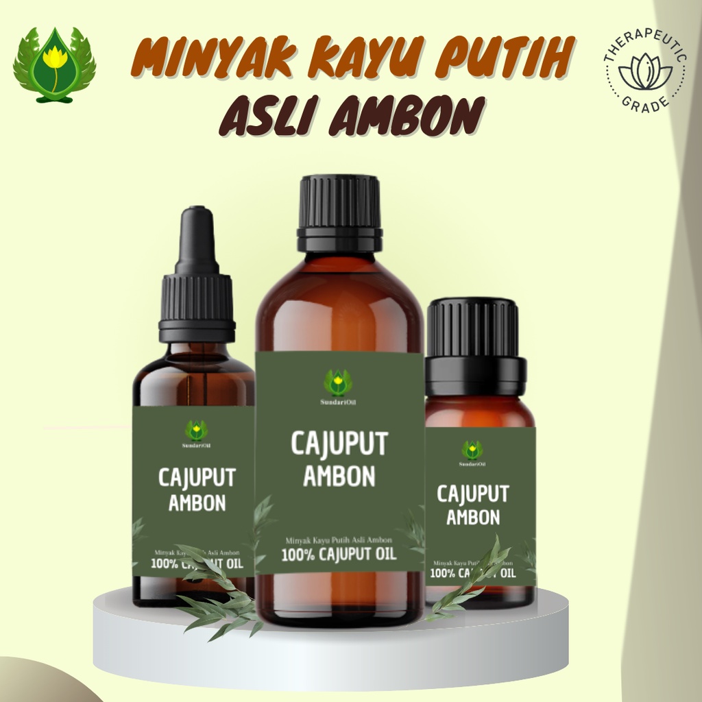 Jual Minyak Kayu Putih Asli Ambon Pure Essential Oil Cajuput Minyak ...