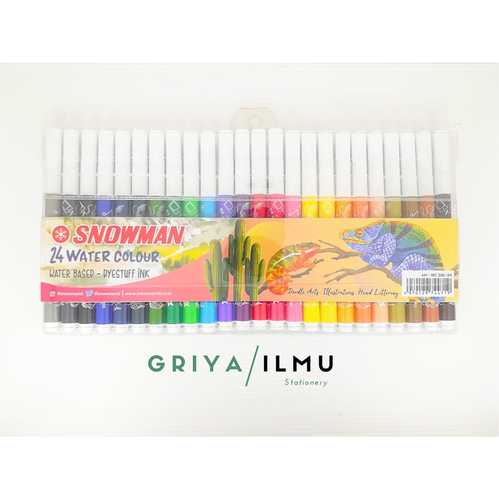 

Spidol/Water Colour SNOWMAN WC-200 24 Warna/12 Warna (0251647)/(0251648)