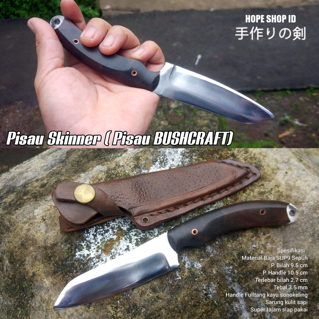 BYR COD PISAU SKINNER SESET SARUNG KULIT FULLTANK 0108 BUSHCRAFT LEATHERCASE