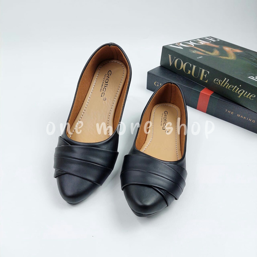 Gratica Sepatu Flatshoes Wanita Sol Karet AW042