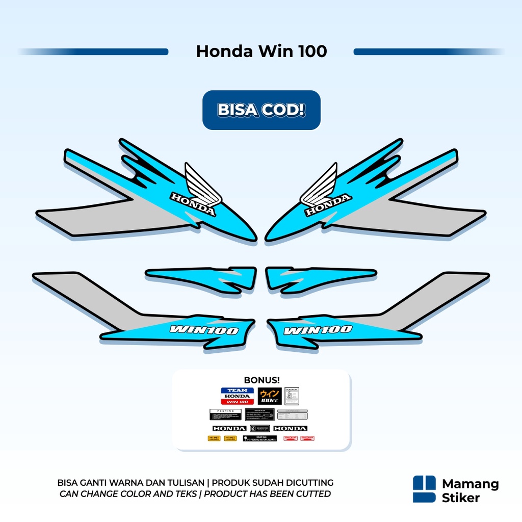Striping Honda Win 100 Original (24) Variasi Traill Treill Trill Japan Jepang Custom Racing 1984 200
