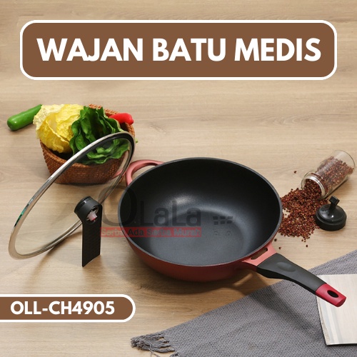 ( OJE ) WAJAN PANCI PENGGORENGAN ANTI LENGKET TUTUP KACA TECHNOLOGI NON STICK 32cm TM-CH4905