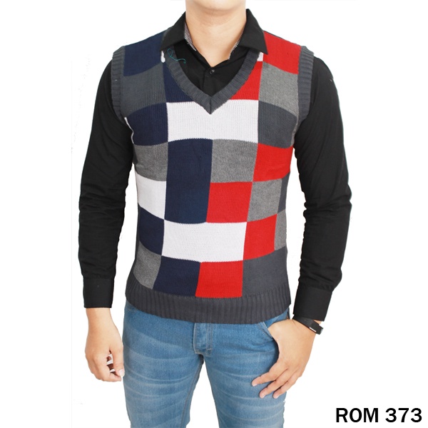 Rompi Casual Pria Rajut Hitam – ROM 448