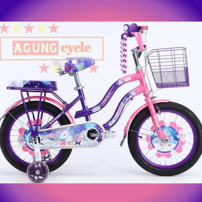 Sepeda Mini Trex 12 Inch Unicorn Anak Perempuan #Original