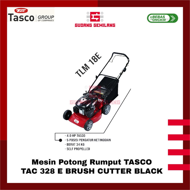 Jual Mesin Potong Pemotong Rumput Dorong Lawn Mover Inch Tasco Tlm E Shopee Indonesia