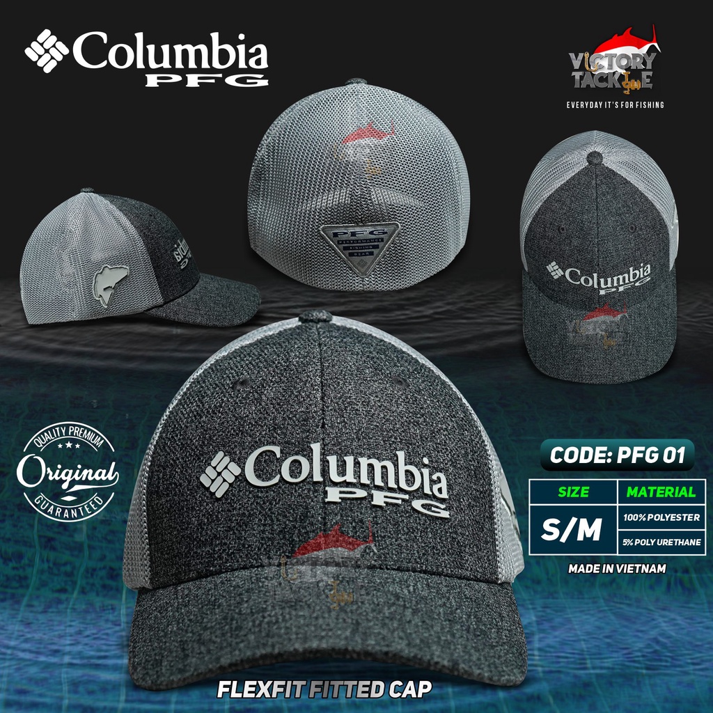 Columbia PFG Logo Mesh™ Ball Cap - Grill Heather, Cool Grey