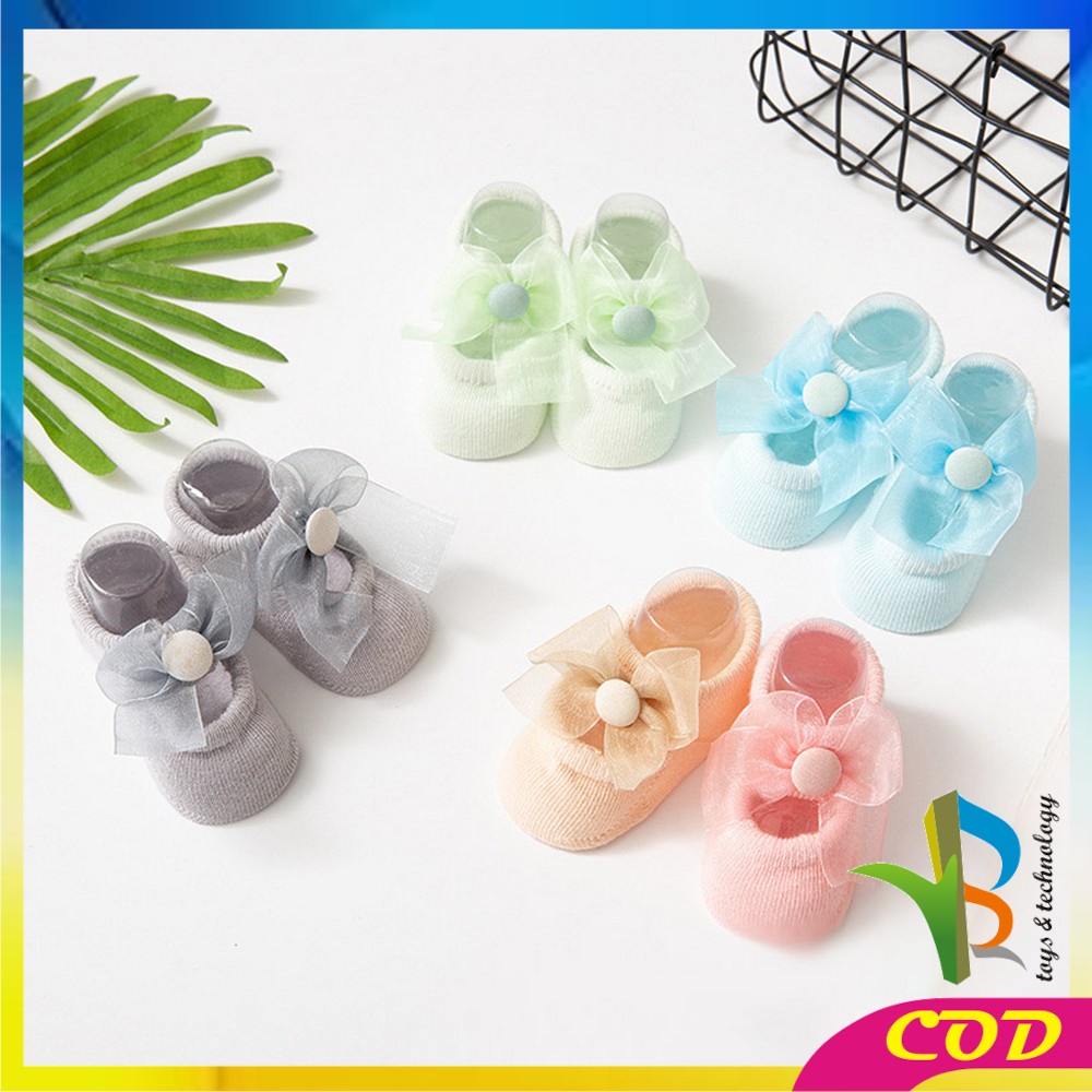 RB-P212 Kaos Kaki Pendek Bayi Cewek 3IN1 Motif Renda Bunga Pita Korean Style / Baby Sock Anak Perempuan Lucu Dapat 3 Pasang / Kaus Kaki Bahan Katun