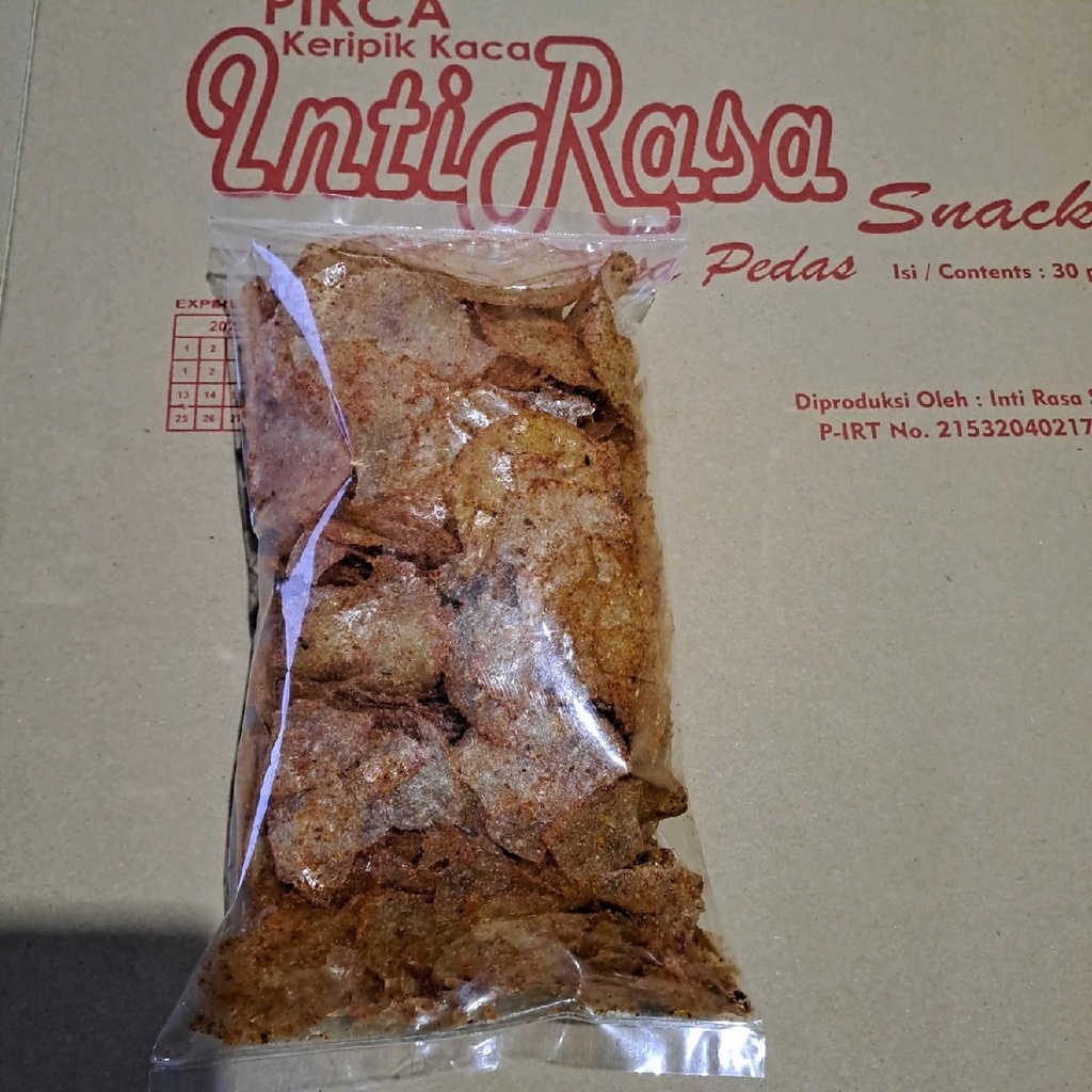 

Keripik Kaca Rasa Pedas Gurih 250GRAM