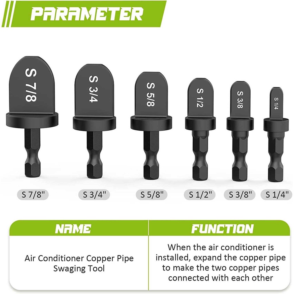 MILKIWA Pembesar Lubang Pipa Tube Pipe Expander Reamer Head 6PCS - MW02 ( Mughnii )