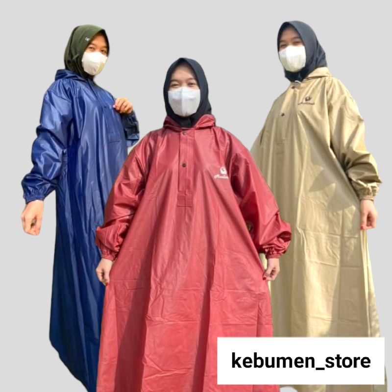 Jas Hujan Gamis Muslimah Anti Air Raincoat Syar'i