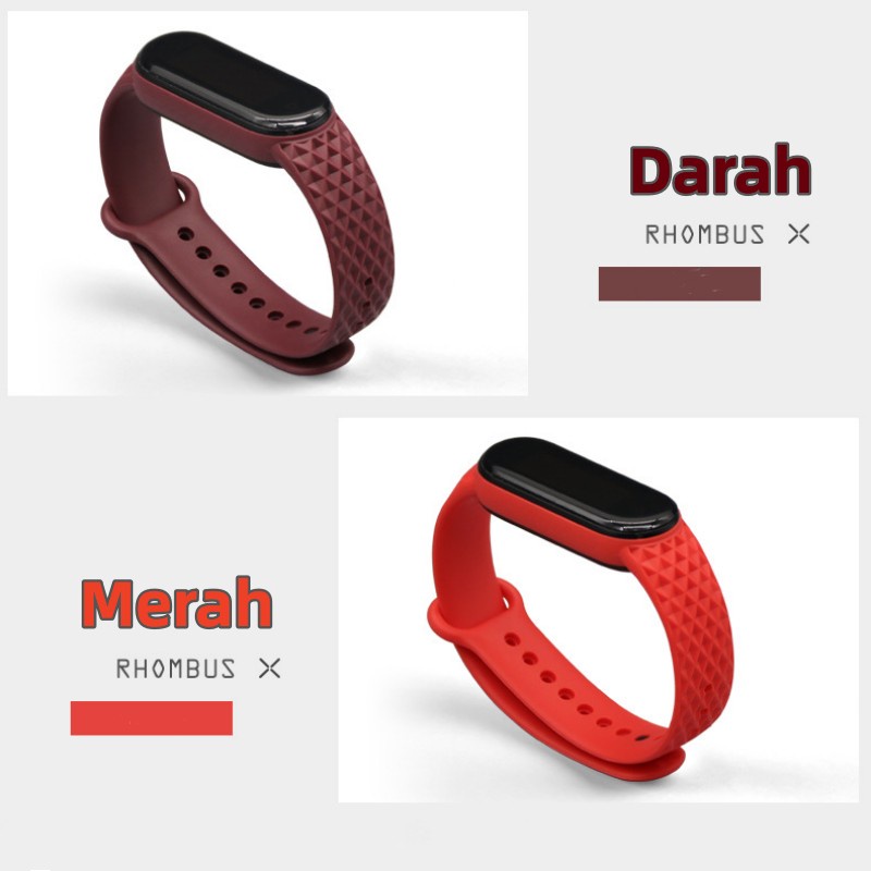 Strap Mi Band3 /4 /5 /6 Xiaomi Mi Band 5/6 Tali Pengganti Miband Pola Argyle Populer