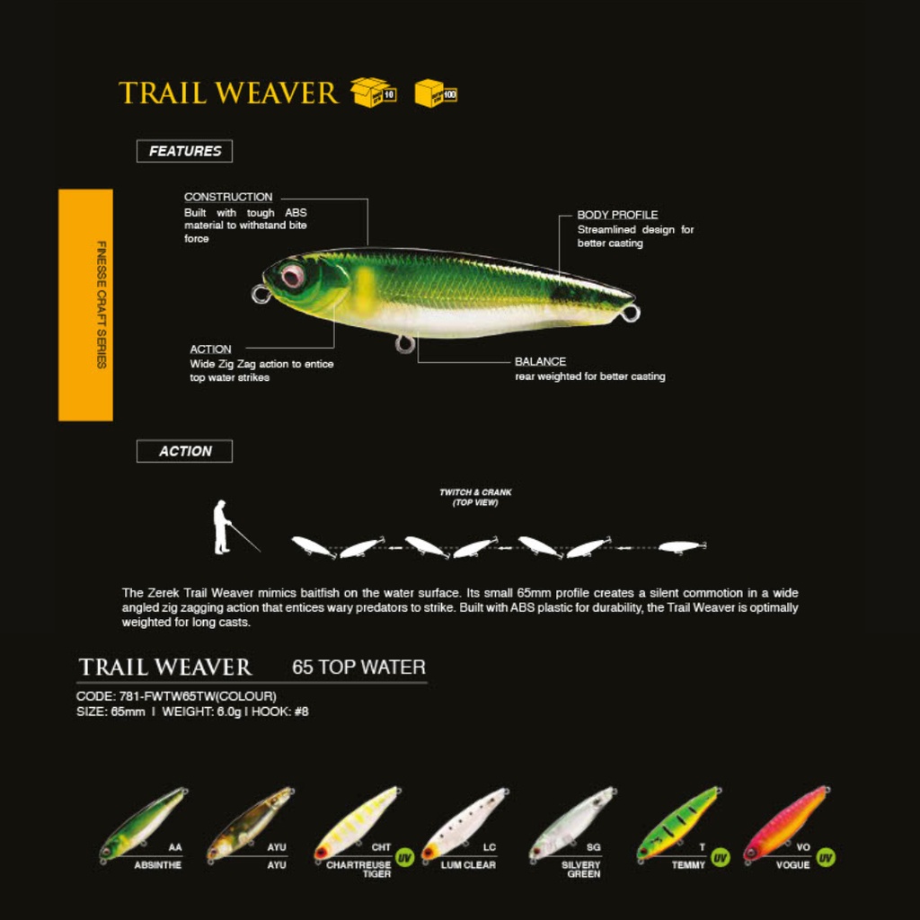 UMPAN Zerek Trail Weaver 65mm