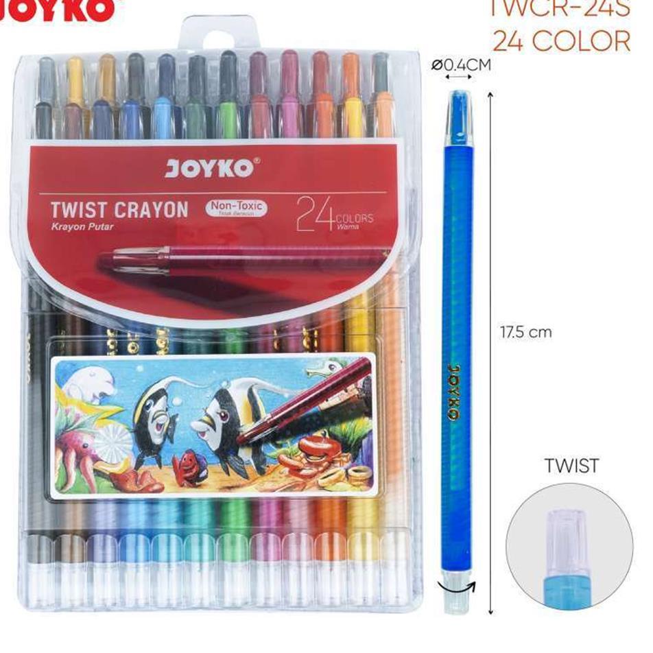 

Terjangkau Crayon Putar Titi Joyko 24 Warna 팝