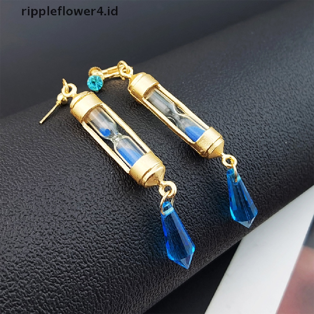 {rippleflower4.id} Vanitas Earrings Studi Kasus Vanitas No Karte Cosplay Props Jam Pasir Anting Telinga Klip Kalung Perhiasan Hadiah~