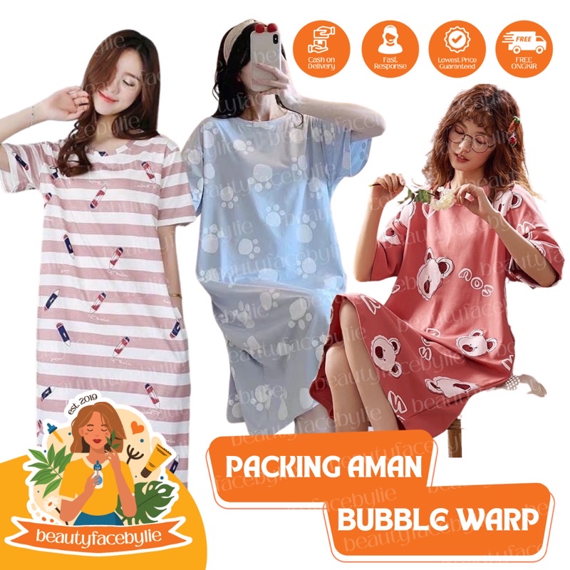 Baju Tidur Daster Motif Import Spandex