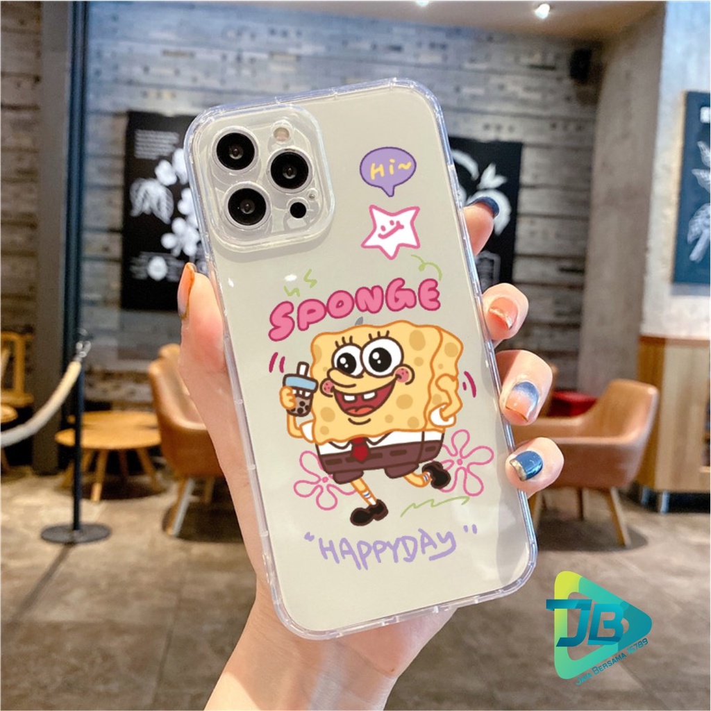 CUSTOM CASE SOFTCASE SILIKON CLEAR BENING SPONGEBOB CUSTOM CASE XIAOMI REDMI 6A 8 8A PRO 9 9A 9C 10A NOTE 8 9 10 10S POCO M3 M4 JB6446