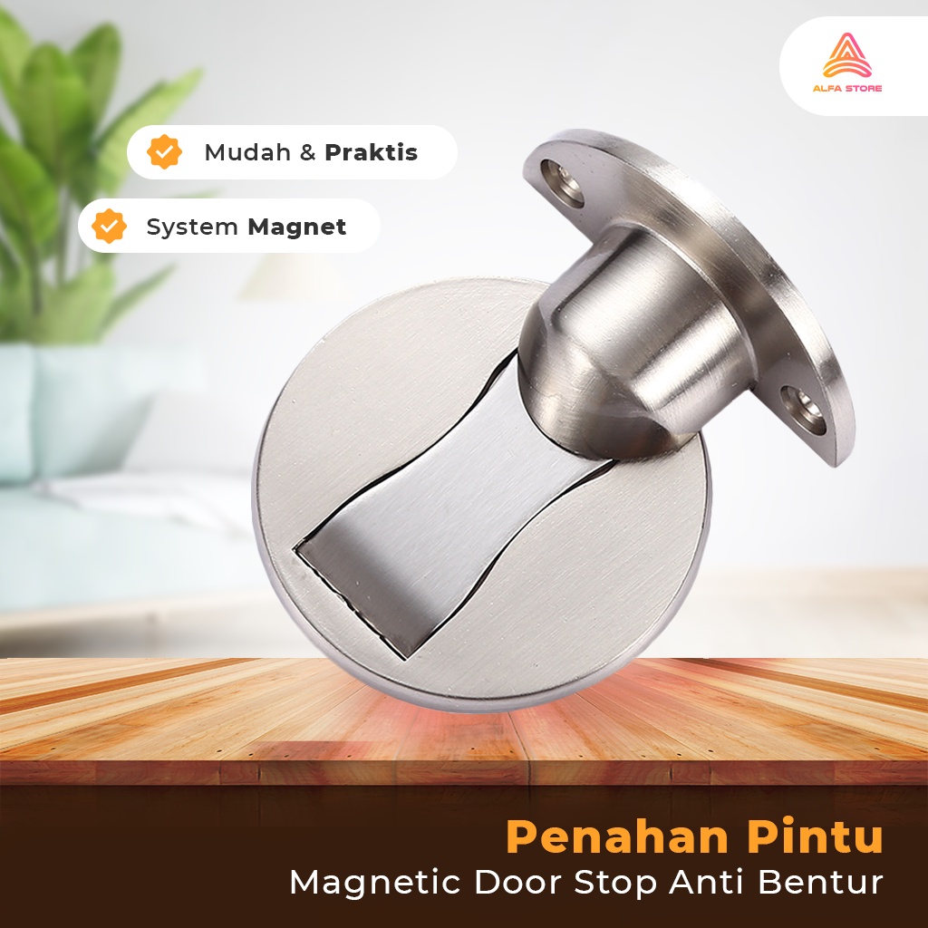 Penahan Pintu Pengaman Pintu Pelindung Dinding dari Benturan Pintu Anti-Collision Magnetic Door Stop