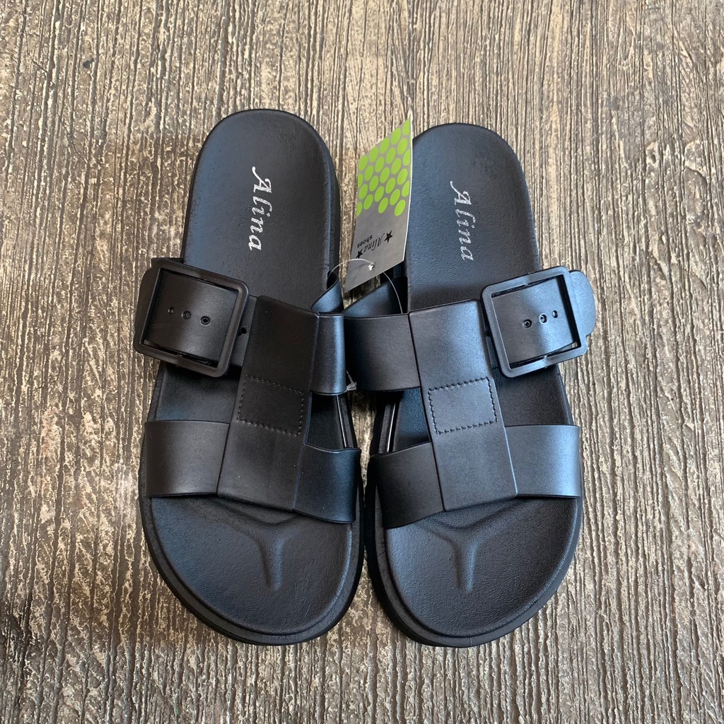 Sandal Wanita Terbaru/Sendal Selop Karet Jelly Import Alina 899 Gesper/Sendal Korea Import
