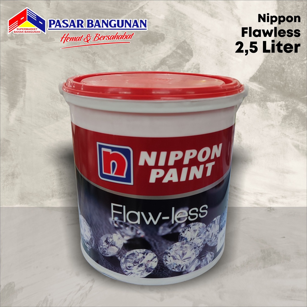 Jual CAT TEMBOK NIPPON PAINT FLAW-LESS Flawless Brilliant White (1001 ...