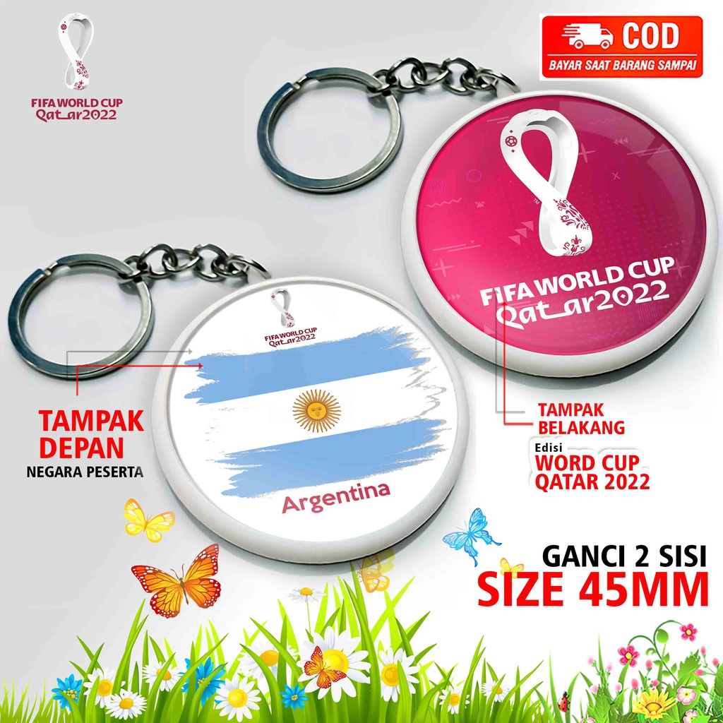 WORLD CUP QATAR / Keychain WORLD CUP QATAR 2022 / Ganci Sepak Bola / Gantungan Kunci Football / PIALA DUNIA QATAR 2022