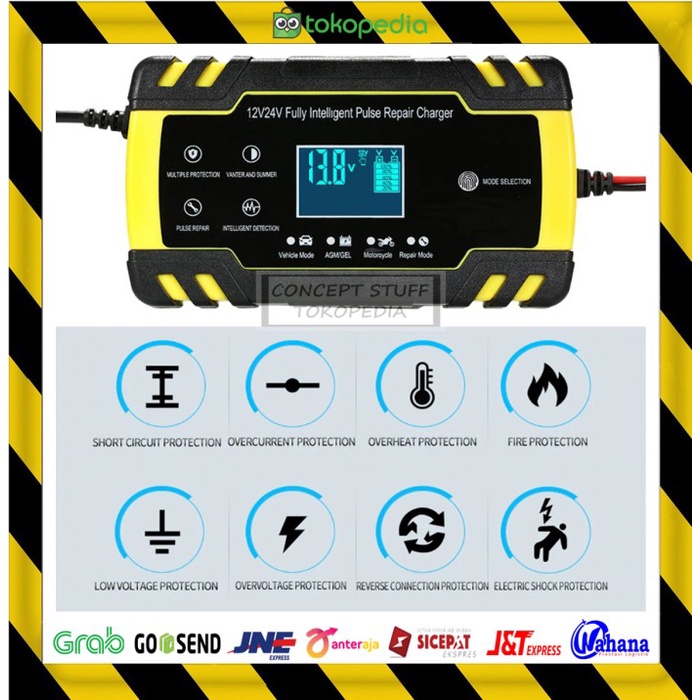 Charger Aki Cas Aki Charger Accu Alat Cas Aki Mobil Motor Premium
