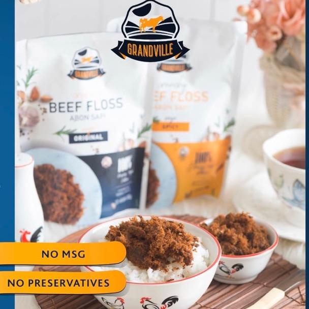 

☊Super Sale✥☊ SSH9O Premium Abon Sapi / Ayam Grandville Crunchy 1tahun+ 100 Ready