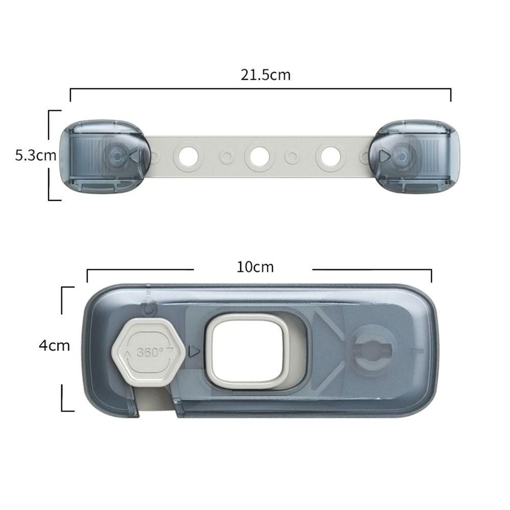 Rebuy Baby Safety Locks Adjustable Simple Double Buckle Door Lever Lock Anti-Jepit Tangan Anti Buka Kunci Pintu Peralatan Perlindungan Anak