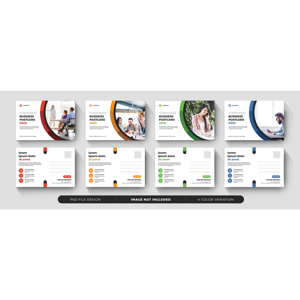 Corporate business postcard and banner templates