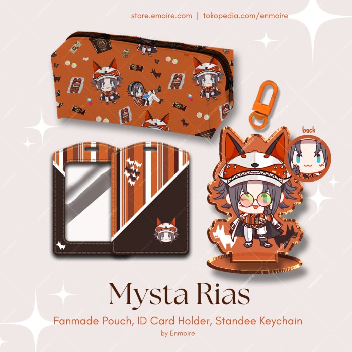 

Nametag Nijisanjien Mysta Rias Id Card Holder, Keychain Standee, Pouch