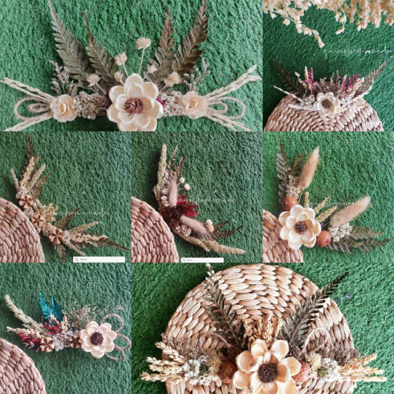 Rangkaian bunga Mahar | Rangkaian bunga kering | Hiasan mahar pojok
