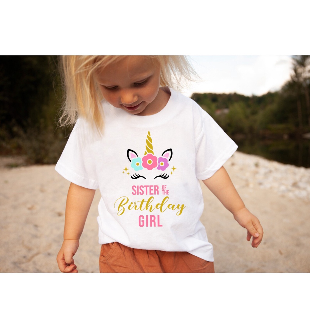 Baju ANAK UNIC0RN -  baju pesta ultah unik desain simple unicorn setkeluarga kekinian murah berkuali