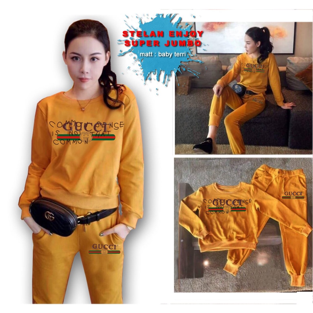 PIK - Jumbo Setelan Enjoy XL, XXL, 3XL - 60369, 65224, 73150/ TRAINING WANITA/ OLAHRAGA WANITA