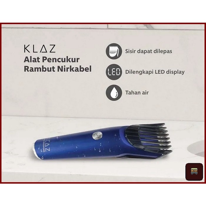 KLAZ Clipper Alat Mesin Cukur Rambut Cordless 2000 mAh - Biru