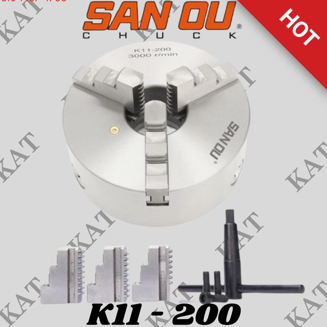 Chuck Bubut 8" 3 Jaw | Claw Bubut 3 Jaw | Catok Kepala Bubut 8 Inch selalu promo