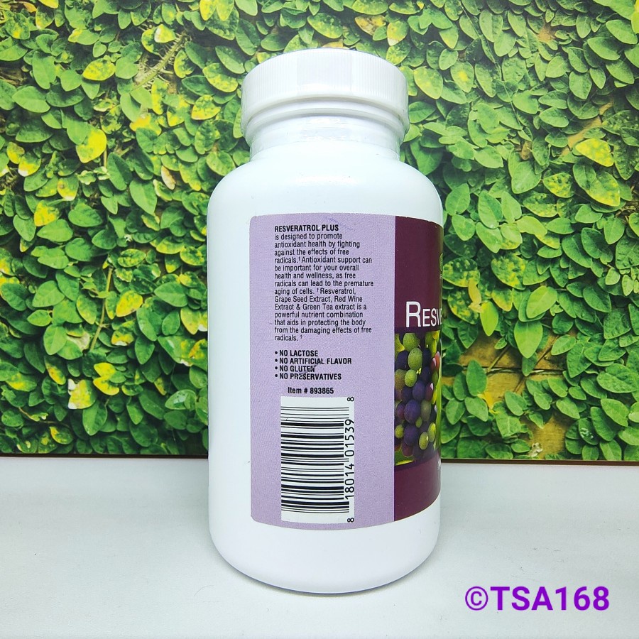 Trunature Resveratrol Plus 250 mg 140 Vegan Capsules Heart Health