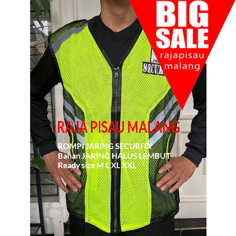 ROMPI JARING HITAM Rompi Security/Satpam Terbaru | Rompi Satpam Terbaru | Rompi Security Tebal | Double Mesh | Bisa COD SECURITY