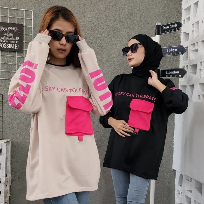 MVP - Hello PockyPink Oversize - Sweater Oversize Kekinian