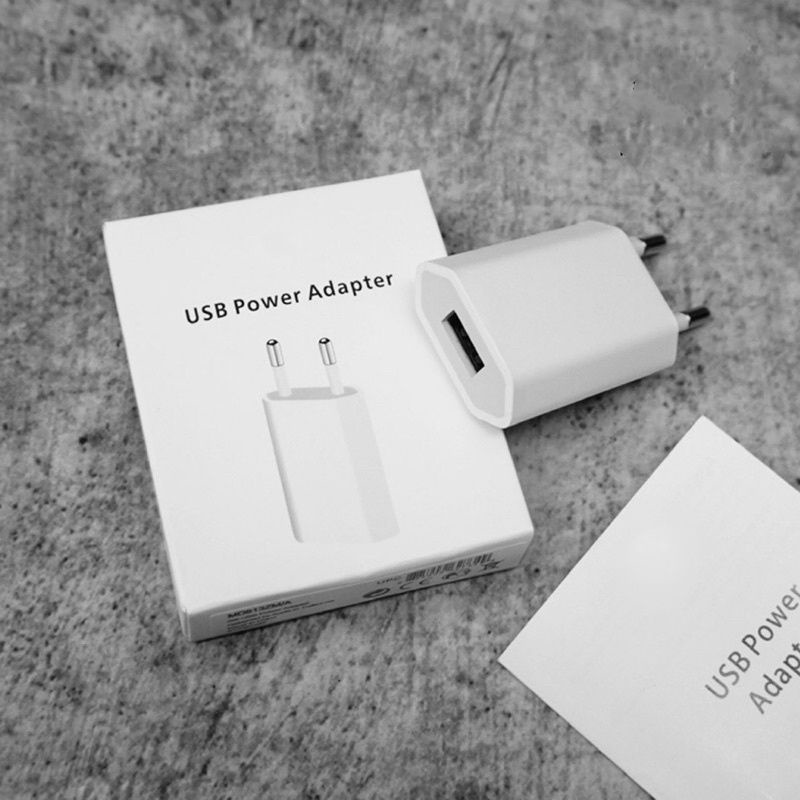 USB Power Adapter 5 Watt untuk iphone 5s 6 7+ x xr xs max 11 pro 12 13