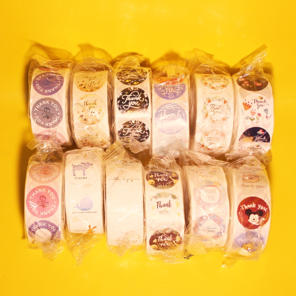 

[1 Roll] Stiker Thank You 500 lembar