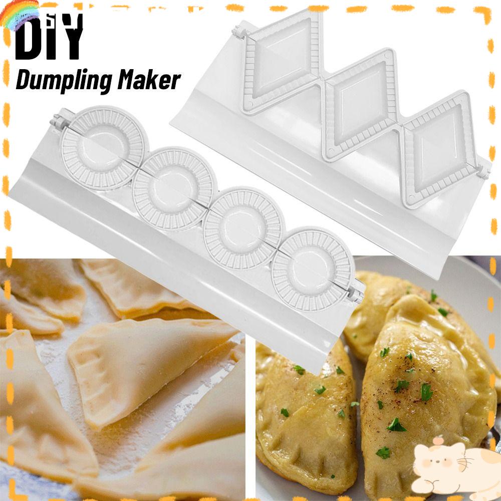 Solighter DIY Dumpling Maker Mudah Dioperasikan Alat Pembuat Pangsit Dapur Alat Penekan Adonan Cetakan Pangsit