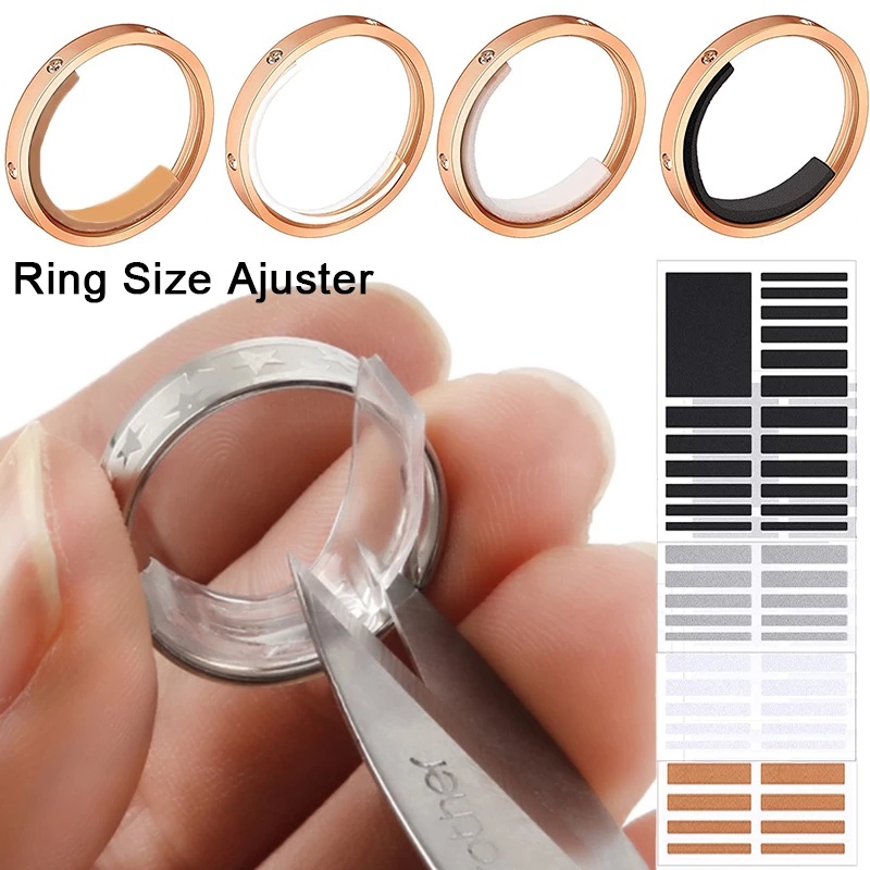 1lembar Ring Size Adjuster,Invisible Clear Silicone Sticker,Non Slip Ring Adjusting Pad, Pengganjal Pengatur Ukuran Cincin Pengecil Alat Perhiasan,Anti Hilang Cincin Tetap Pengencang