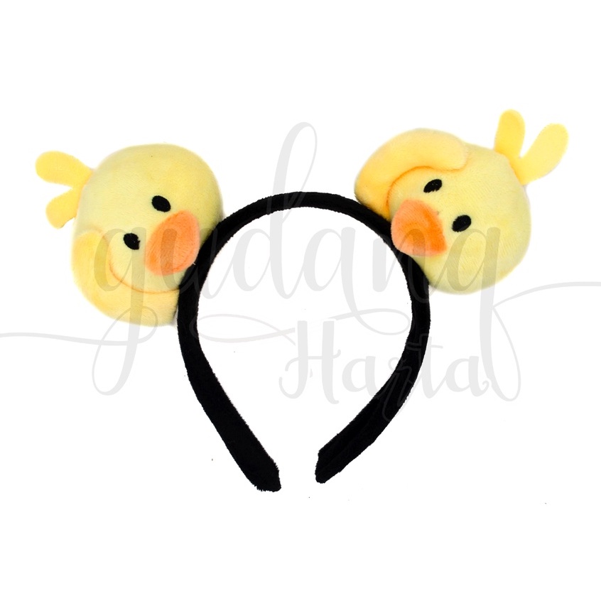 Bando Anak Dua Bebek Bandana Motif Two Yellow Duck Headband Lucu GH 211150