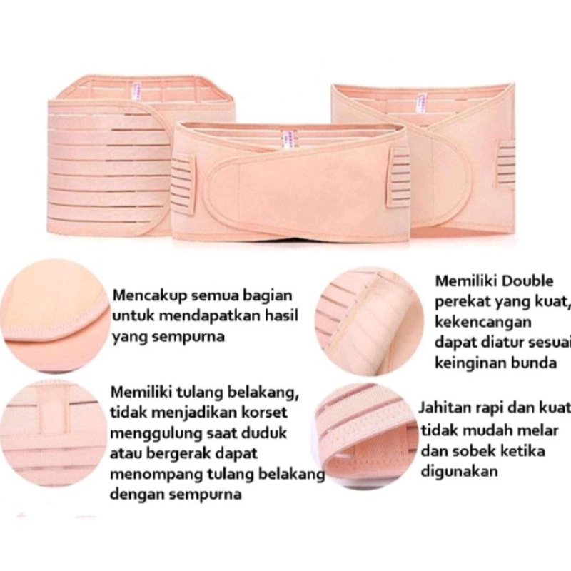 Solania Korset Set/Korset Ibu melahirkan/Korset 3in1