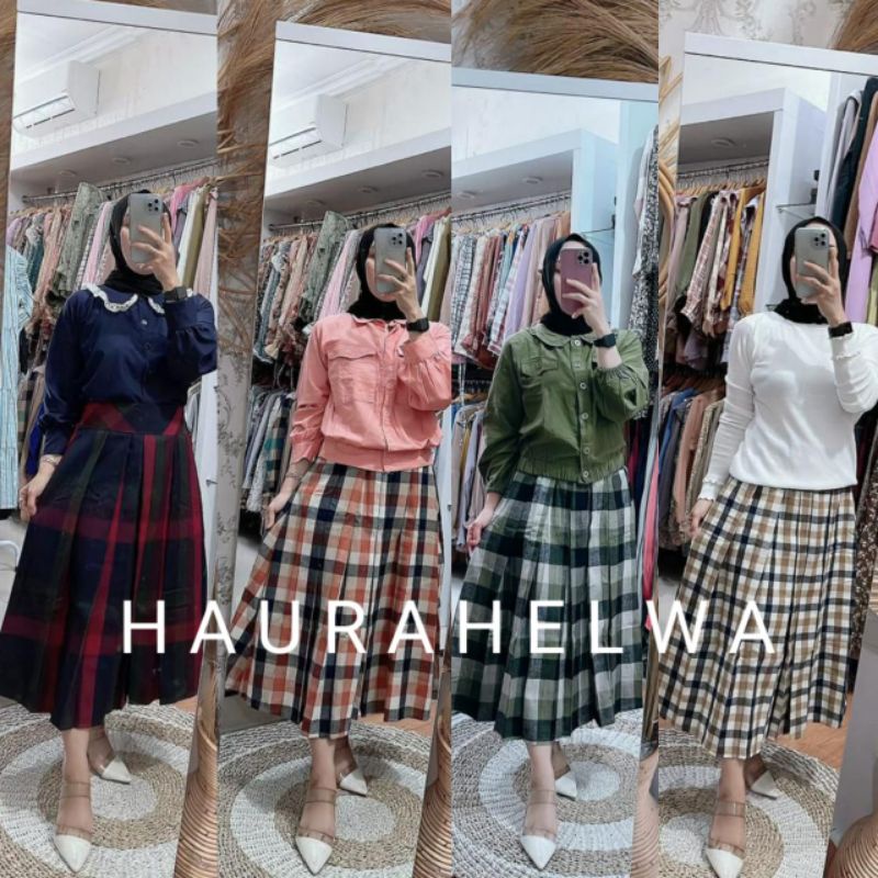 ROK FLANEL IMPORT MIDI 7/8 TARTAN HAURAHELWA