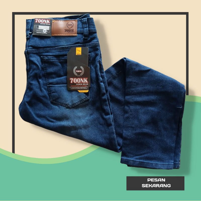 CELANA JEANS SLIM FIT SKINNY PENSIL KARET MELAR